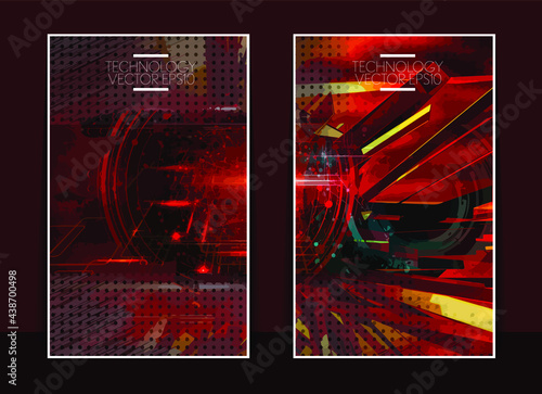 Vector of science technology concept. Background ready for website banner, poster or roll up