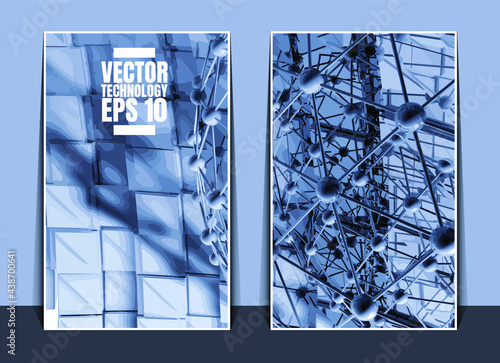 Vector of science technology concept. Background ready for website banner, poster or roll up