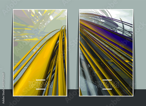 Vector of science technology concept. Background ready for website banner, poster or roll up