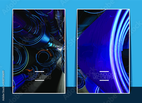 Vector of science technology concept. Background ready for website banner, poster or roll up