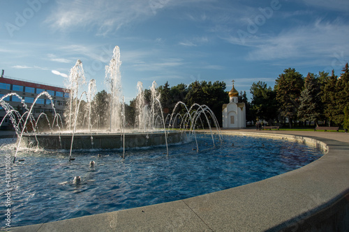 Fountain and Chapel of the Prophet Hosea in russian resort Anapa,Krasnodar Region , on black Sea ( Rusian South)