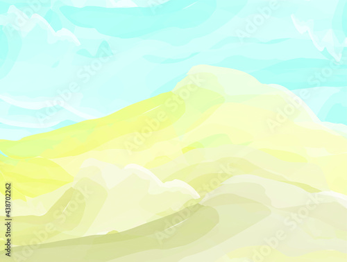 vector desert simple illustration, wallpaper and background © Marianna