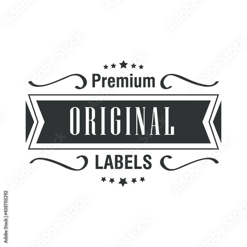 Premium original labels with ribbon