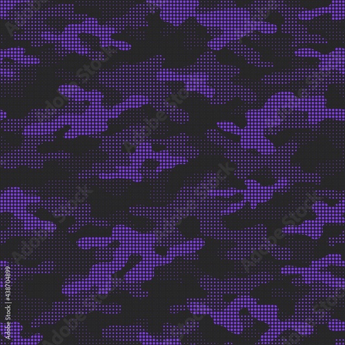 purple military camouflage. vector seamless print. army camouflage for clothing or printing