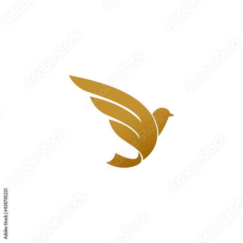 Bird dove icon logo design template illustration