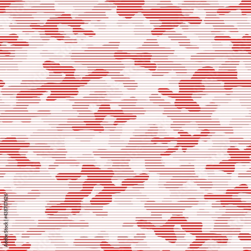  red modern military vector camouflage print, seamless pattern for clothing headband or print. camouflage from pols