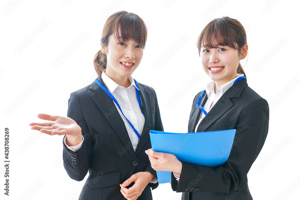 打ち合わせをするビジネスウーマン 打ち合わせをするビジネスウーマン