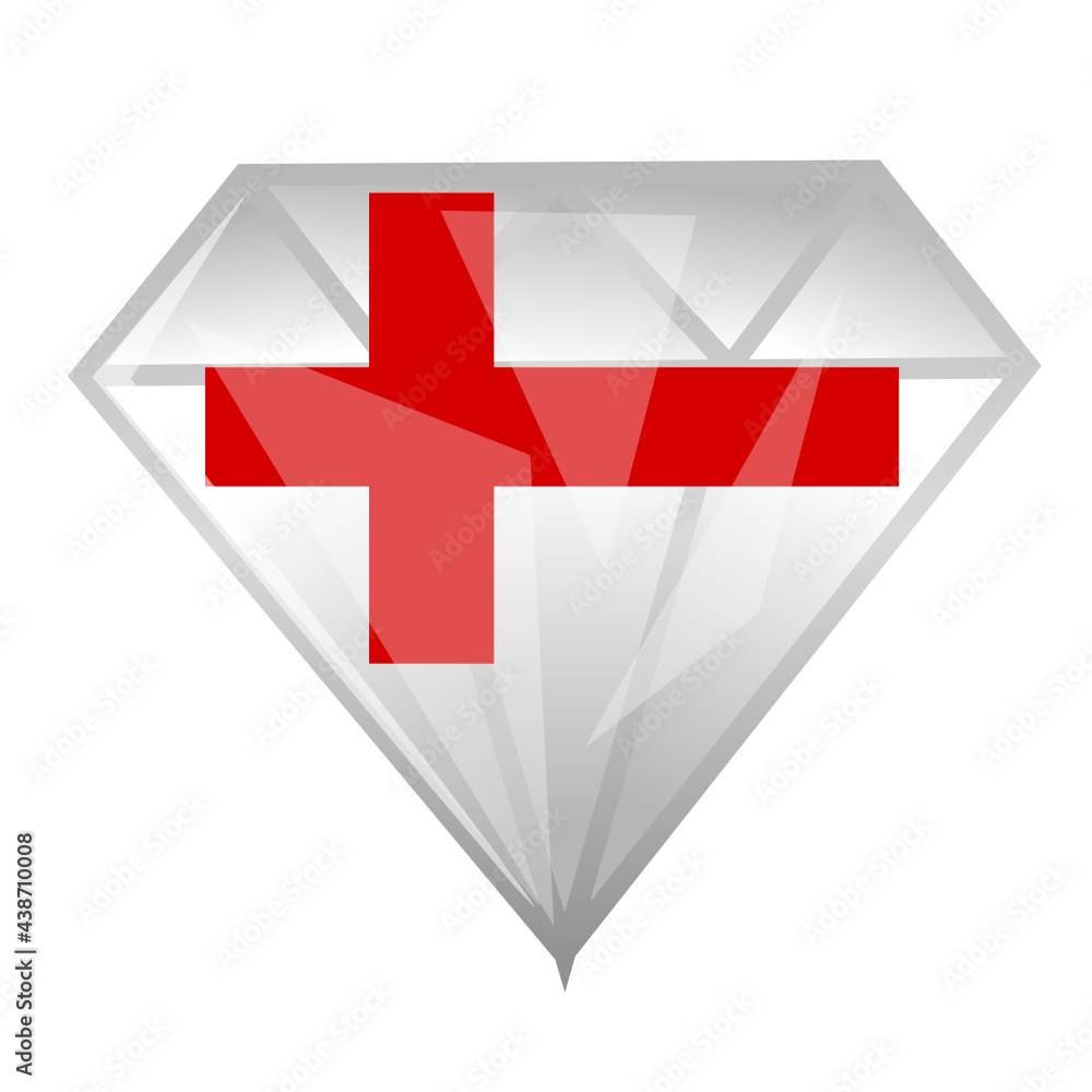 The flag of England is in the shape of a diamond