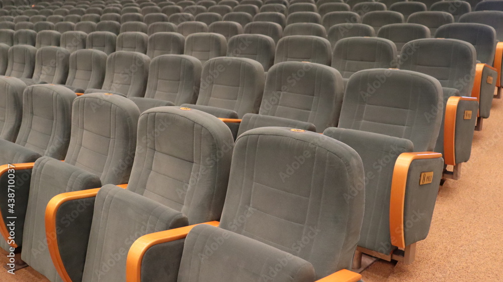 Fototapeta premium seats wityh symbols in business hall