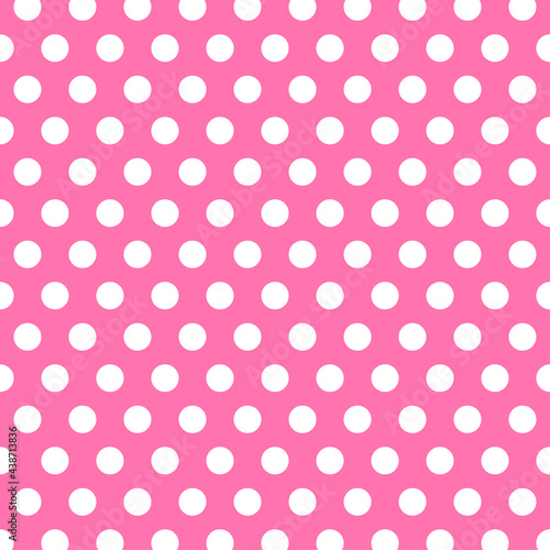 dots round simple seamless geometric pattern, pink background. Hand drawn illustration. Line art. Design concept for kids fashion print, textile, wallpaper, package, book