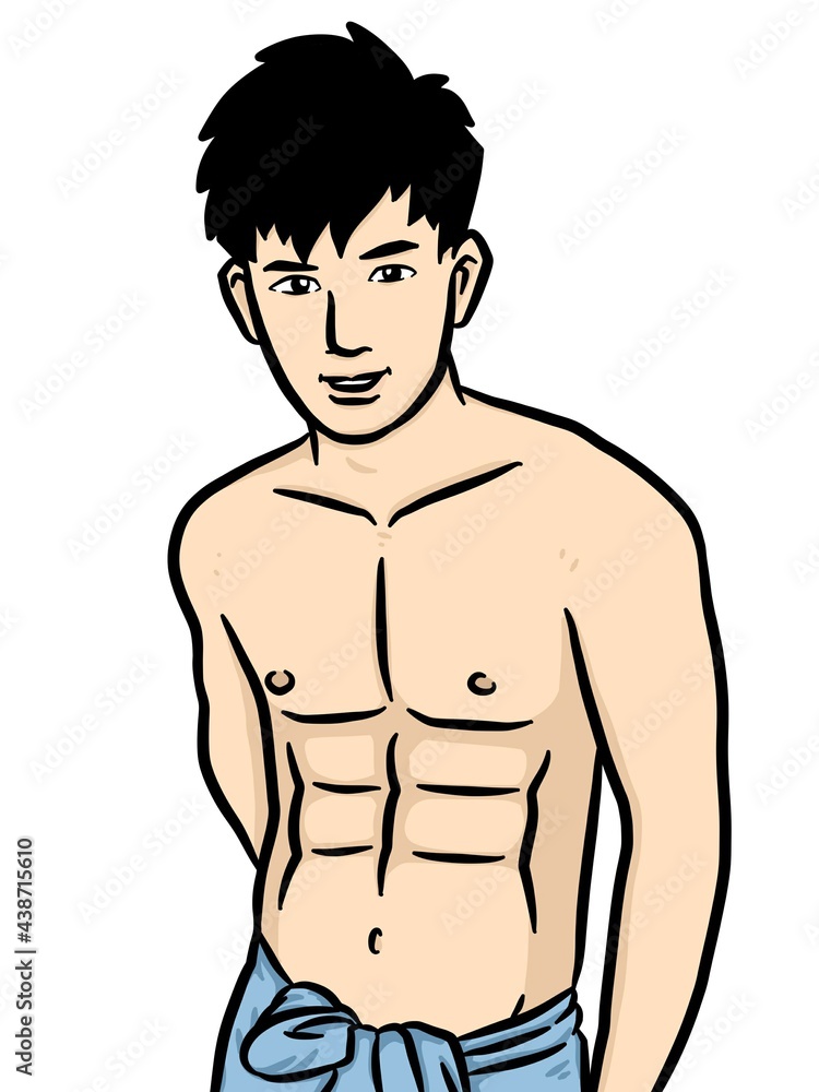 cute man cartoon on white background cute man cartoon on white background