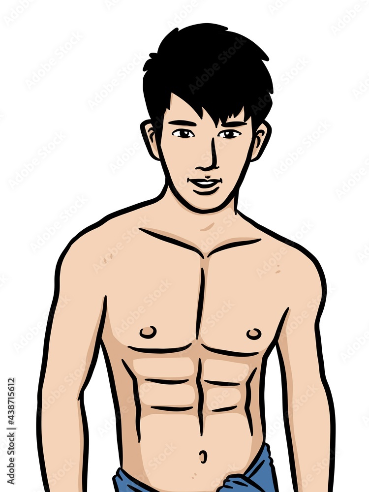 cute man cartoon on white background cute man cartoon on white background