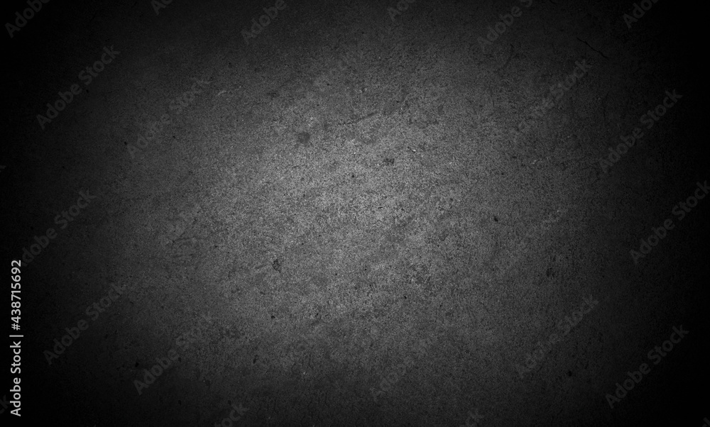 Old wall texture cement dark black gray panorama background abstract grey color design are light with white gradient background. Old wall texture cement dark black gray panorama background abstract grey color design are light with white gradient background.