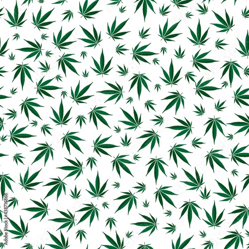 vector  seamless cannabis print on a white background  print for clothes or print