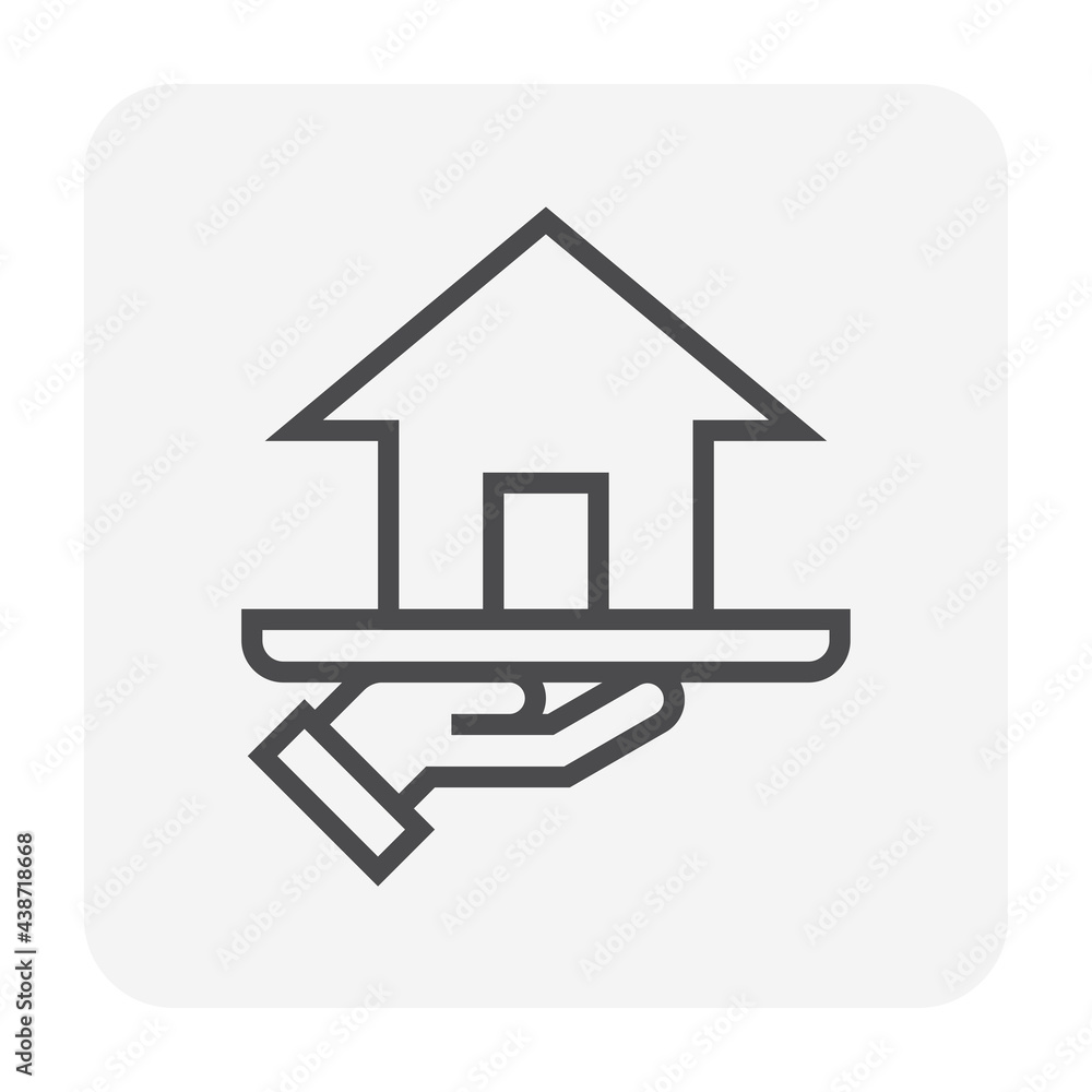 Housing estate and agent or realtors vector icon. Include home or house building. That people is specialize in real estate, property, law i.e. development, owned, sale, rent, buy, investment. 64x64 px Housing estate and agent or realtors vector icon. Include home or house building. That people is specialize in real estate, property, law i.e. development, owned, sale, rent, buy, investment. 64x64 px