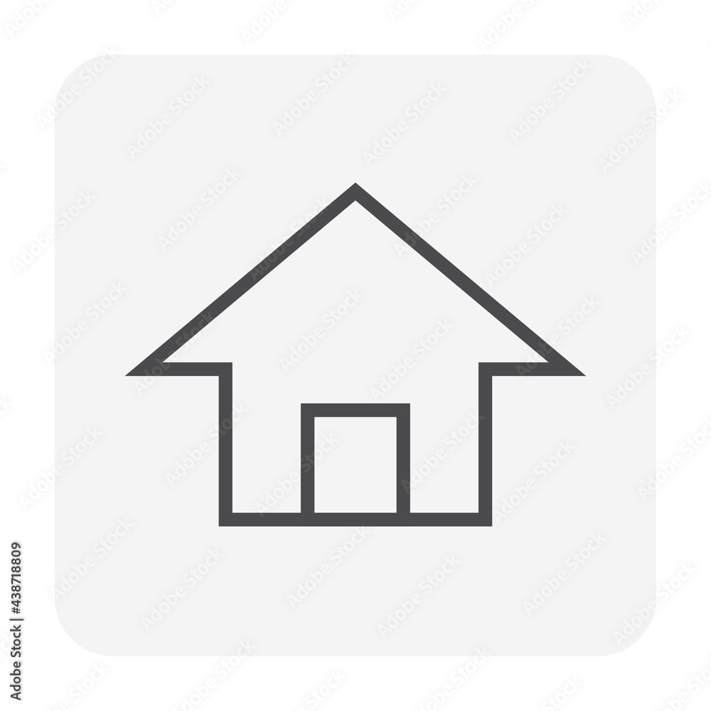 House or residential building with simple shape vector icon, symbol or pictogram design. That real estate or property for development, owned, sale, rent, buy, purchase or investment. 64x64 pixel. House or residential building with simple shape vector icon, symbol or pictogram design. That real estate or property for development, owned, sale, rent, buy, purchase or investment. 64x64 pixel.