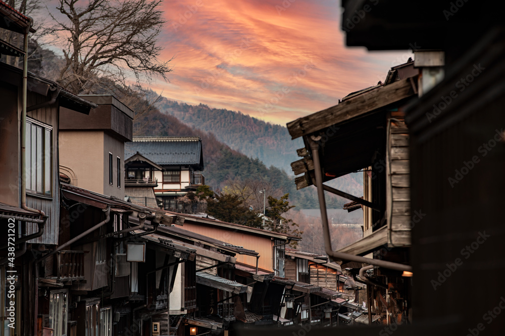 長野県塩尻市 奈良井宿の風景 長野県塩尻市 奈良井宿の風景