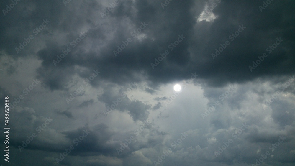 Beautyful blue sky with clouds, a big sunset Beautyful blue sky with clouds, a big sunset
