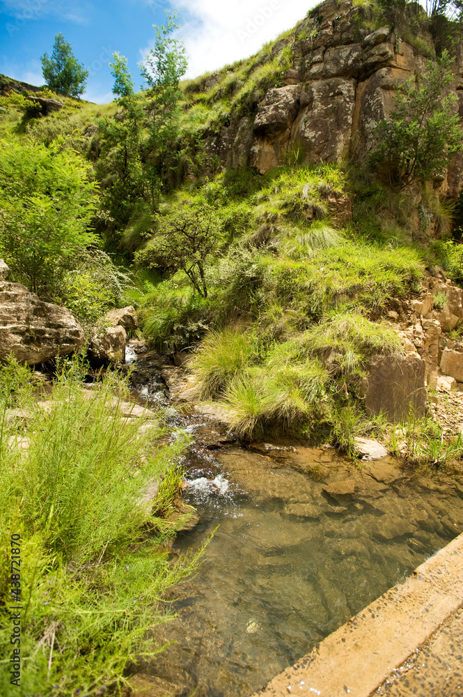 The Sani Pass, which goes from South Africa to Lesotho, through the Drakensburg Mountains. South Africa - Lesotho The Sani Pass, which goes from South Africa to Lesotho, through the Drakensburg Mountains. South Africa - Lesotho