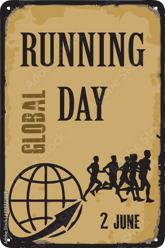 Vintage sign Running Day