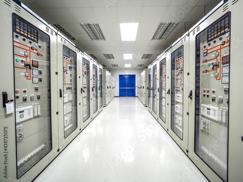 Local control panel of electrical switchgear 115 Kv.