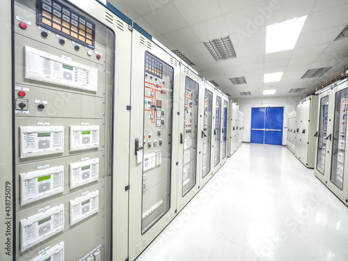 Local control panel of electrical switchgear 115 Kv.