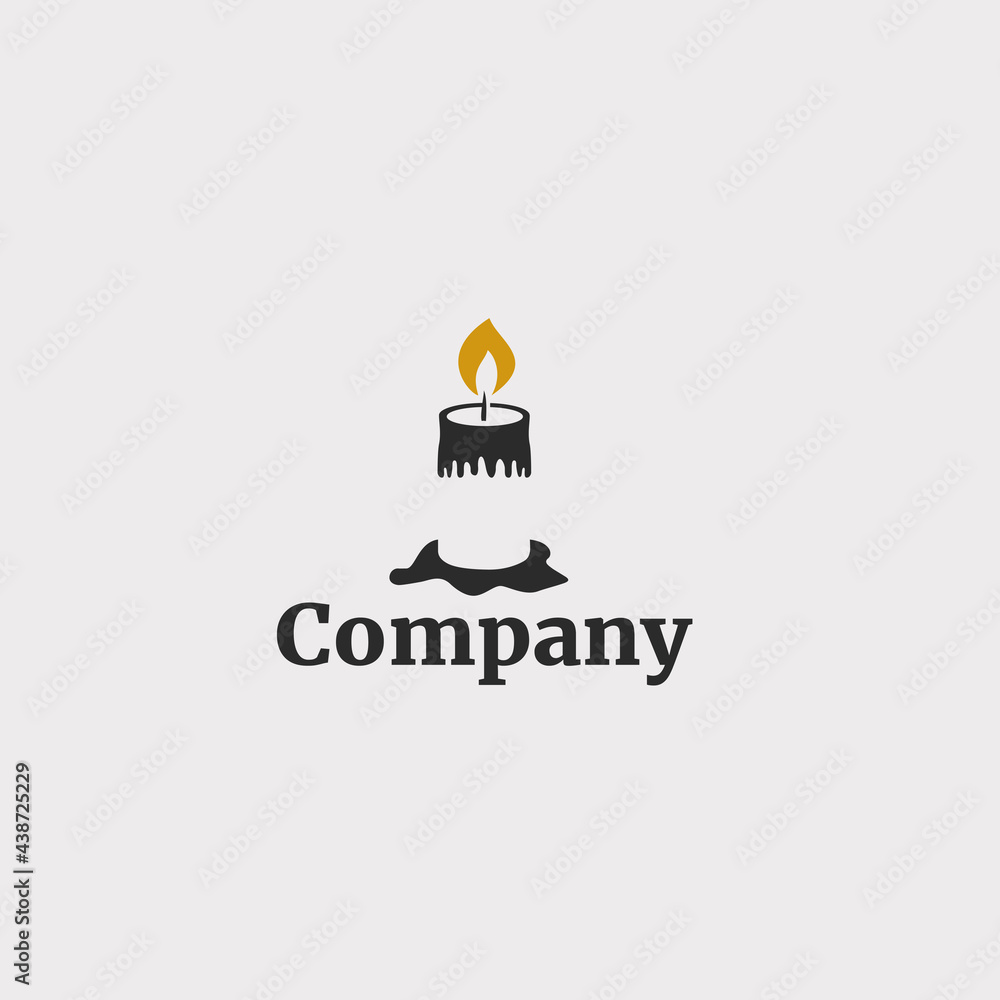 Black candle logo template Black candle logo template