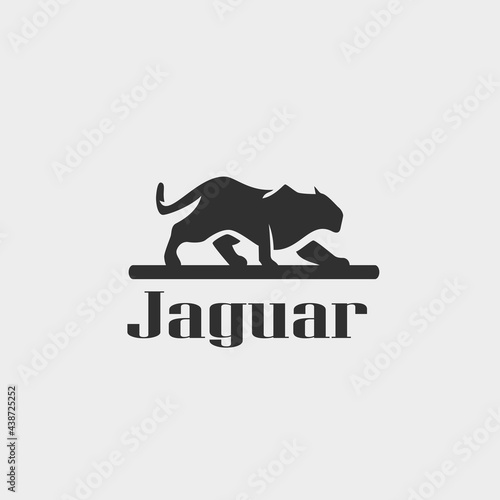 Black jaguar logo template 