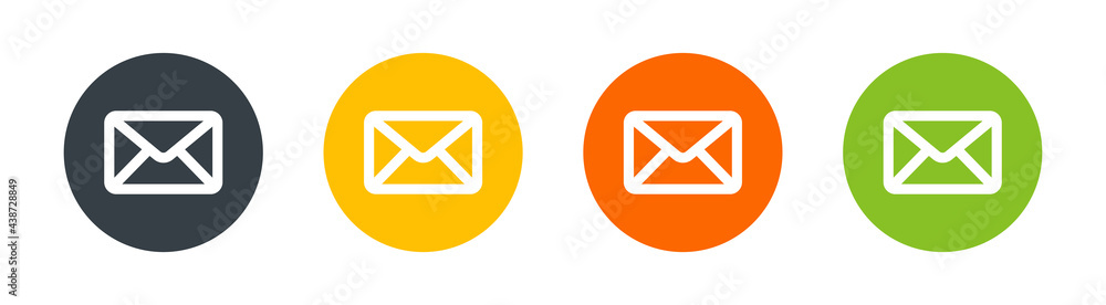 Email, mail icon set. Vector illustration Email, mail icon set. Vector illustration
