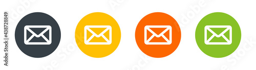 Email, mail icon set. Vector illustration