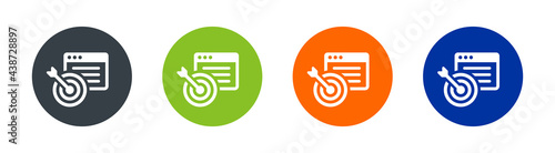 Targeting online customer icon. Digital advertisement concept.