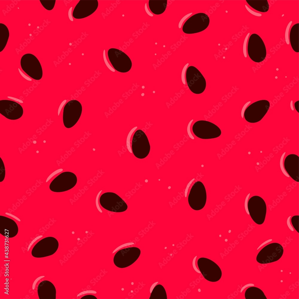Watermelon pulp with seeds - vector seamless pattern. Watermelon slice, seeds, pulp. Bright print for fabric, tablecloth, kitchen textiles, apparel, wrapping paper, packaging Watermelon pulp with seeds - vector seamless pattern. Watermelon slice, seeds, pulp. Bright print for fabric, tablecloth, kitchen textiles, apparel, wrapping paper, packaging