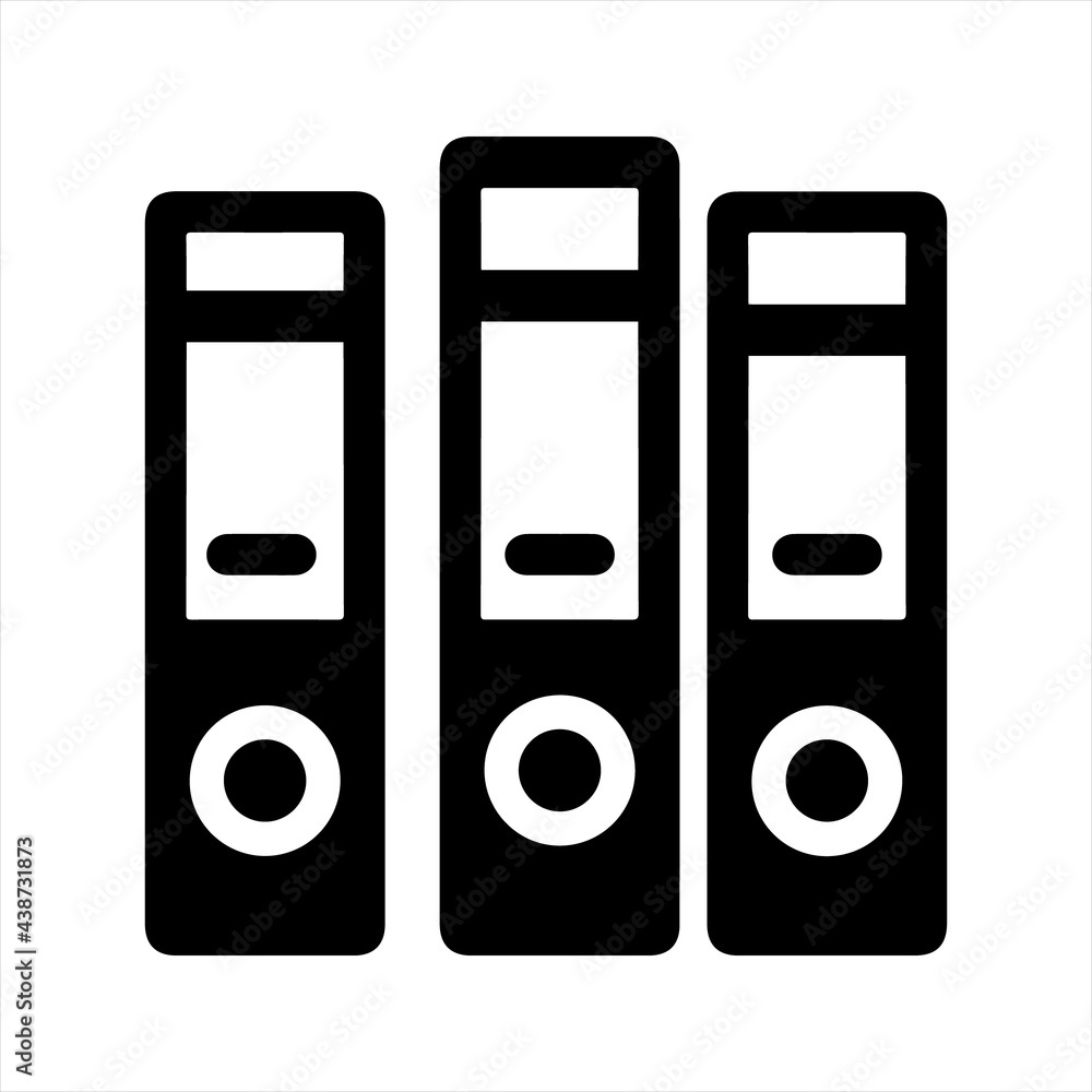 Library Shelves icon, black. Vector and glyph Library Shelves icon, black. Vector and glyph