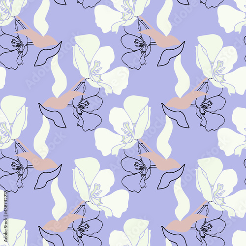 Image on a white and colored background.Pattern seamless Design Textile Paper Advertising. 