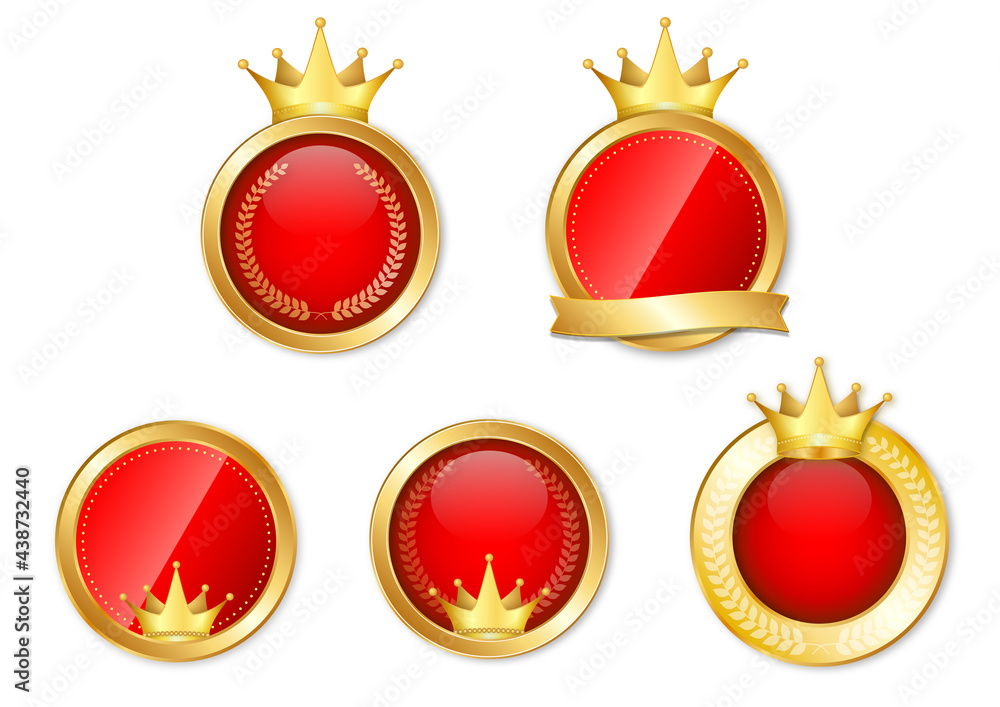 冠　王冠メダル　赤