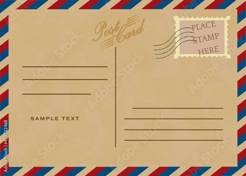 Vintage poscard, vector design