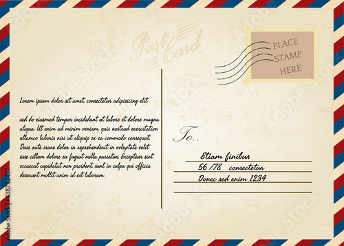 Vintage postcard, Vector Illustration eps10 design
