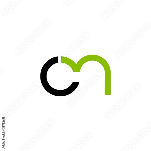 letter cn logo design vector