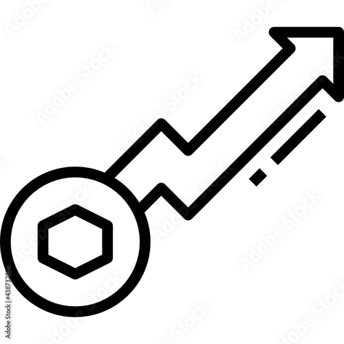 increasing modern line style icon
