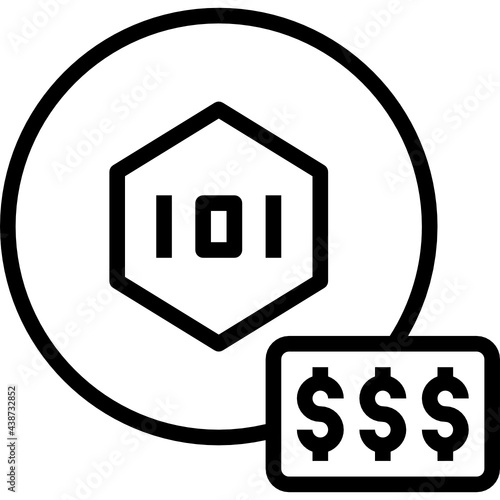 expensive modern line style icon