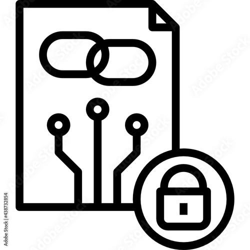 contract modern line style icon
