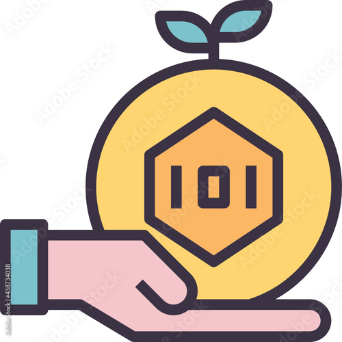 investment outline style icon