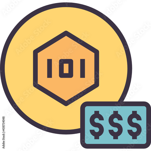 expensive outline style icon
