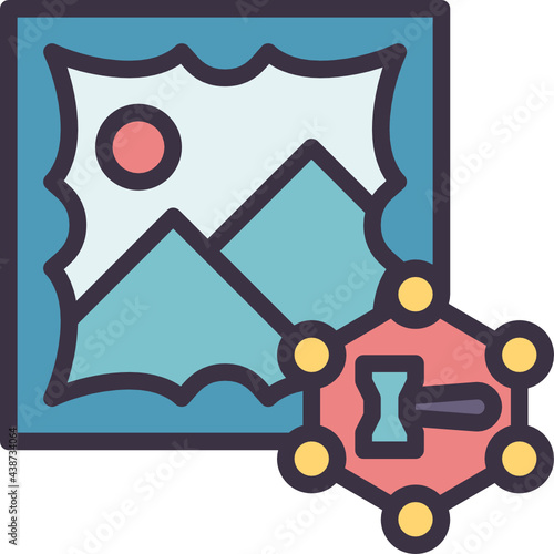 auction outline style icon