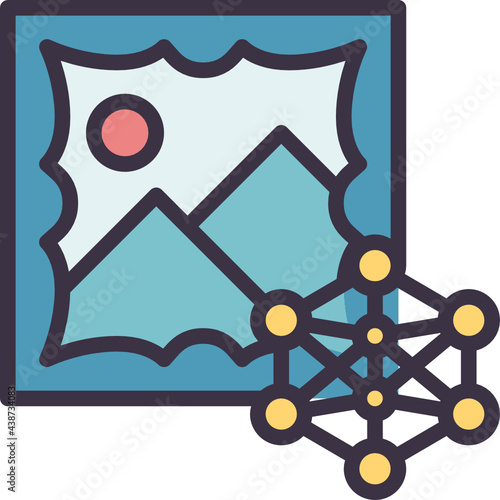 art outline style icon