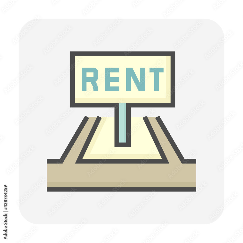 Land for rent vector icon. Real estate or property consist of vacant land lot with square shape and access road for housing subdivision, development, owned, sale, buy or investment. 64x64 pixel.
Land for rent vector icon. Real estate or property consist of vacant land lot with square shape and access road for housing subdivision, development, owned, sale, buy or investment. 64x64 pixel.