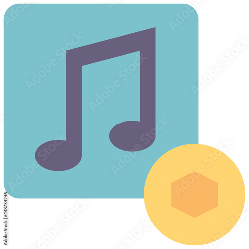 music flat style icon