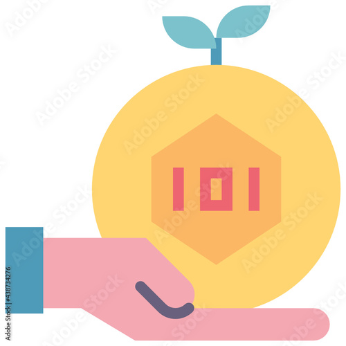 investment flat style icon