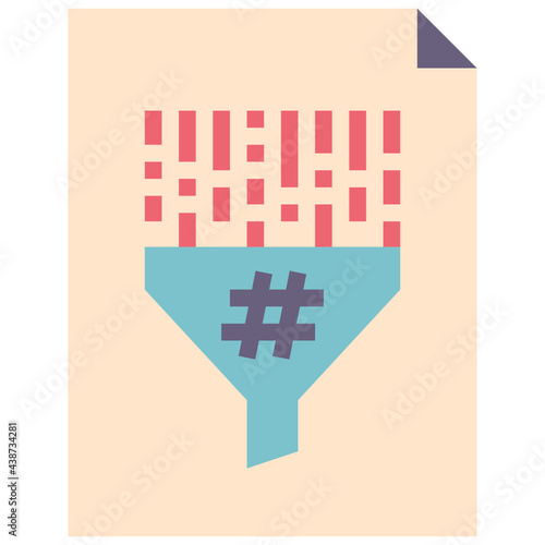 hash flat style icon