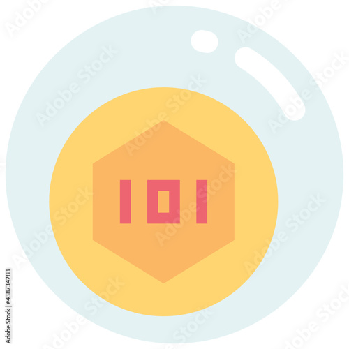 bubble flat style icon